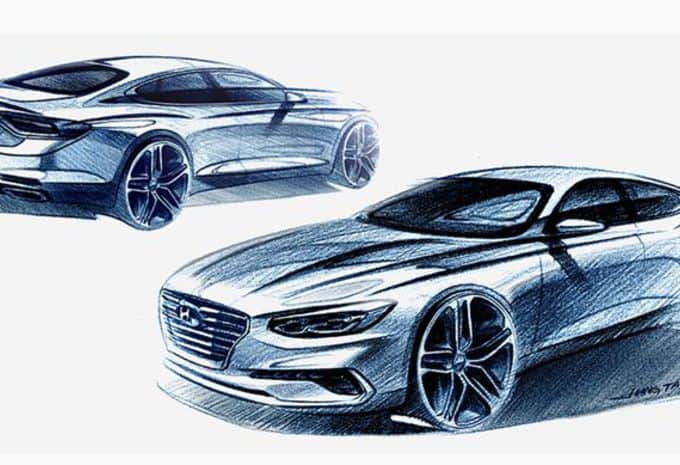 Un croquis pour donner une idée de la 6e génération de la Hyundai Grandeur
