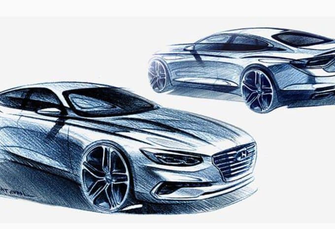 Un croquis pour donner une idée de la 6e génération de la Hyundai Grandeur